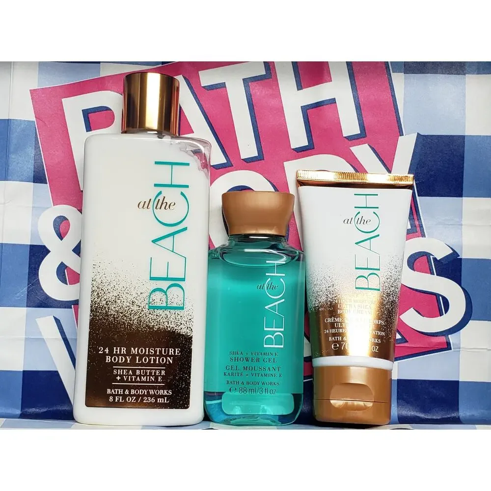 BBW At The Beach Moisture Body Lotion, Shower Gel Travel & Ultra Shea Body Cream